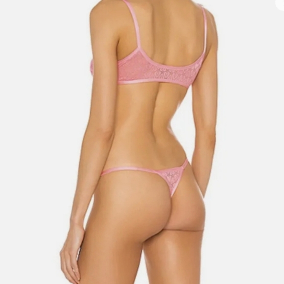 NWT Free People Intimately Kelly Bra and Panty Set in Pink Ruby - Picture 2 of 6
